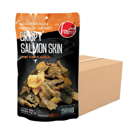 O-YUA Fish Skin Crispy Fried Salmon Tom Yum Kung Flavor 72g