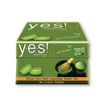 YES! Candy Green Tea snack in a 79.2g package, featuring colorful green tea flavored confectionery pieces on a white background.