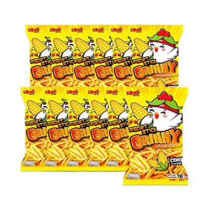 GRINNY BISCUIT STICK CORN FLAVOUR . (PACK 12 PCS) 18g