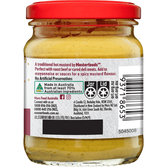 Masterfoods Hot English Mustard