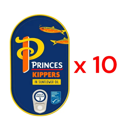 Princes Kipper Fillet In Sunflower Oil Tin Can Cans 190g x10