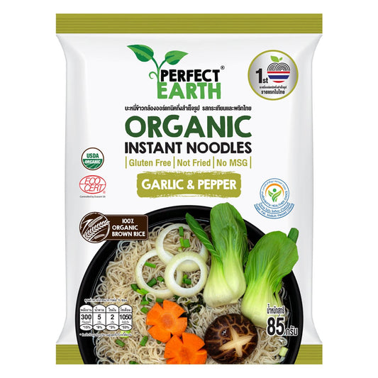 Perfect Earth Organic Instant Noodles Garlic & Pepper