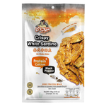 Chaolay Crispy White Sardine snack with black pepper, a savory confectionery treat in a bright package.