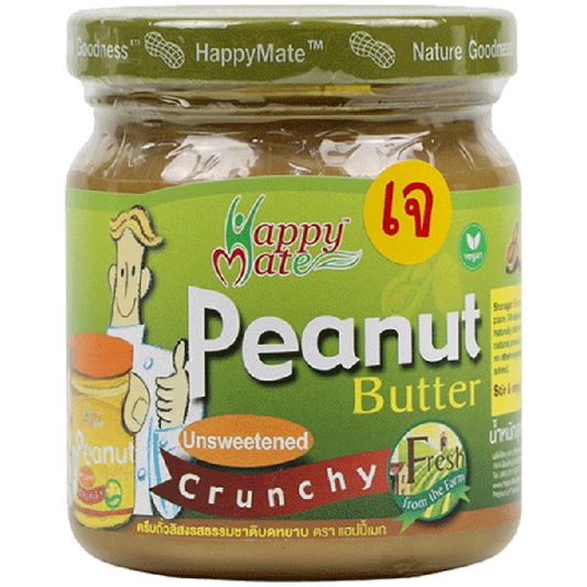 Happy Mate Unsweetened Crunchy Peanut Butter