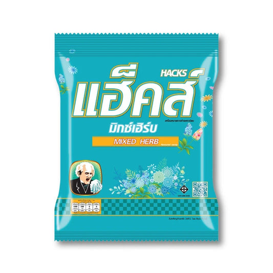 HACKS Mixed Herb Candy 270g, 100 pieces, colorful assorted herbal candies in a clear plastic bag.
