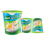 Knorr instant jasmine rice porridge with shrimp and crab, dry grocery product, served in a bowl with seafood toppings.