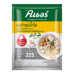 Knorr Clear Soup Powder Pork 850g jar, dry grocery product with white powder, used for making flavorful pork soup.