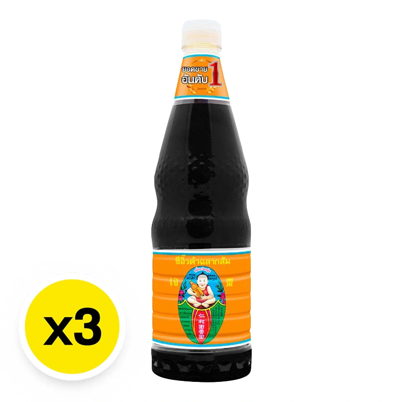 DEK SOM Boon Dark Soy Sauce Orange 1.35L x3