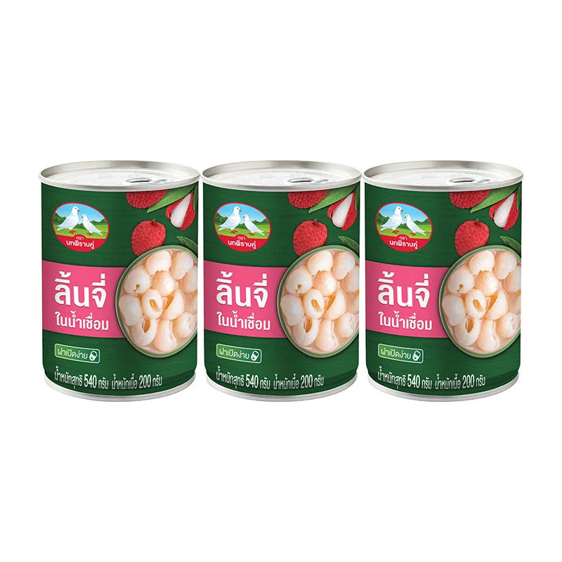 PIGEON Double Lychees Syrup 540g x3