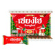 SANGHAI chocolate wafer packs with 12 pieces each, showcasing crispy wafer layers coated in chocolate, arranged in a box.