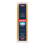 Dry Agnesi Capellini No.1 pasta in 500g package, showing thin, golden strands of Italian pasta on the product image.
