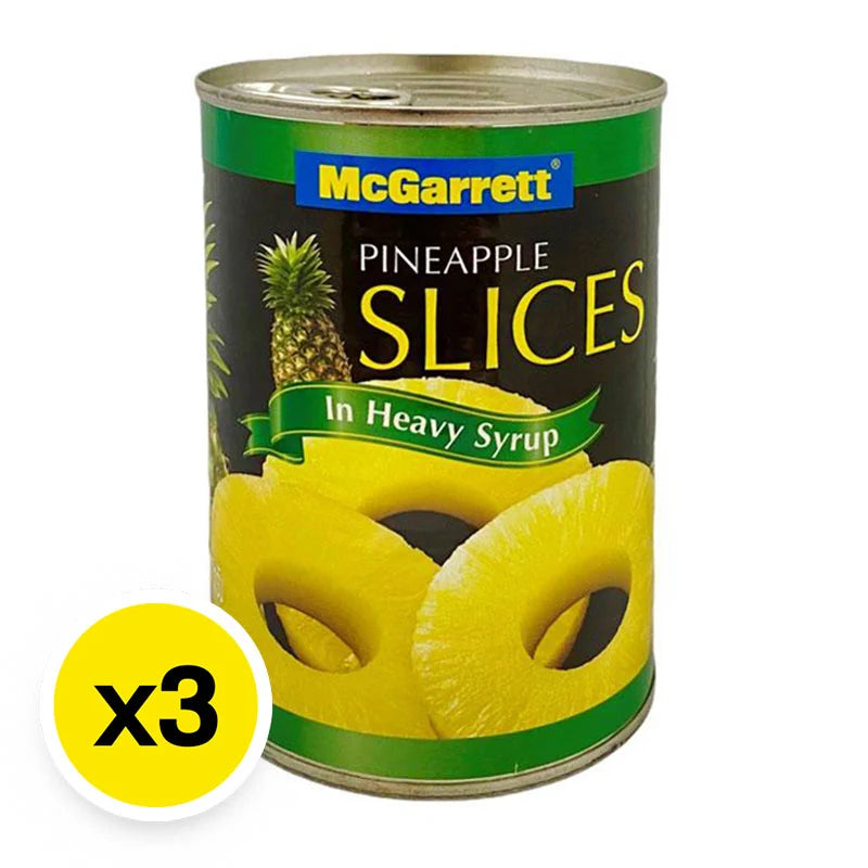 Mcgarrett Pineapple Slices In Heavy Syrup 565g x3