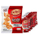 ENTREE Crispy Pork BBQ snack packs, 16g each, showing crispy fried pork pieces in a resealable bag.