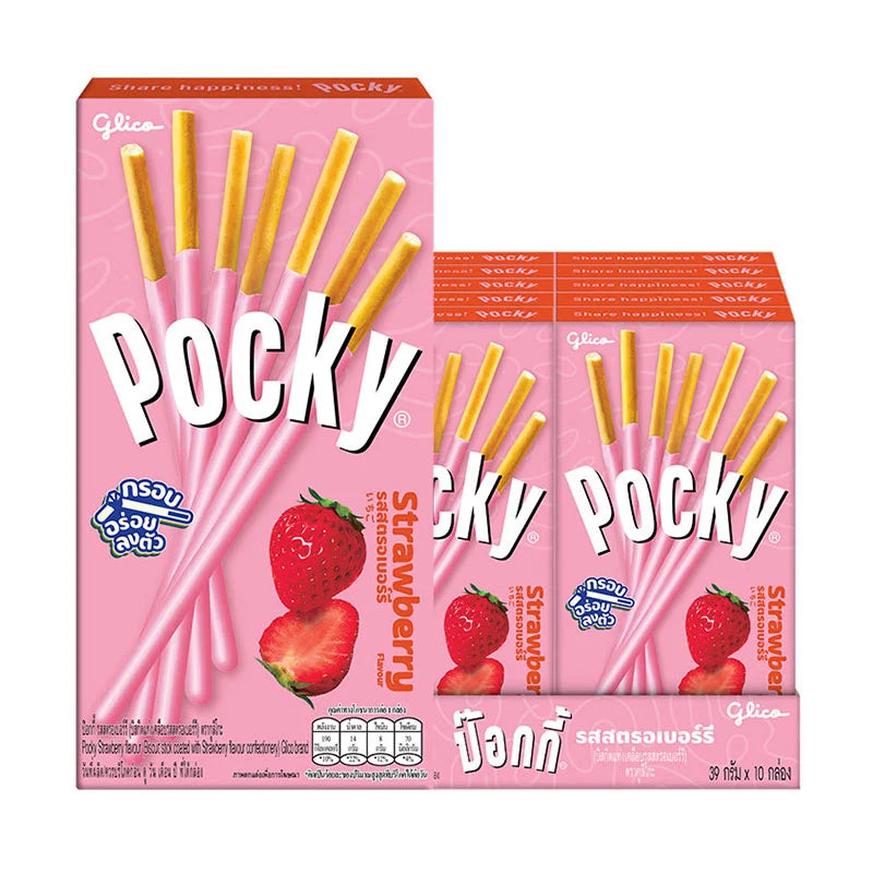 Pocky Biscuit Stick Strawberry 39g x10