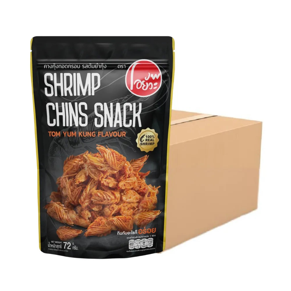 O-YUA Crispy Fried Shrimp Chin Tom Yum Kung Flavor 72g