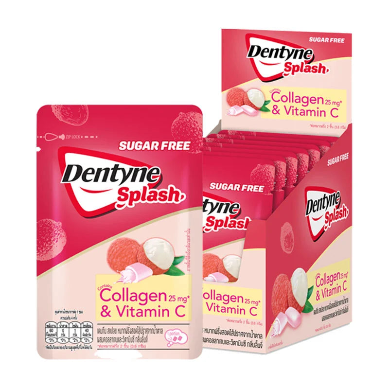 DENTYNE Gum Splash Lychee 8 Sheets X 12