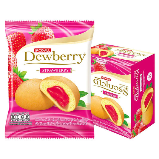 DEWBERRY Puff Cake With Strawberry Flavor 12 Pcs 15g