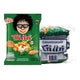 KOHKAE Nut Chicken snack pack with three 75g packs, featuring roasted chicken with nuts in colorful packaging.
