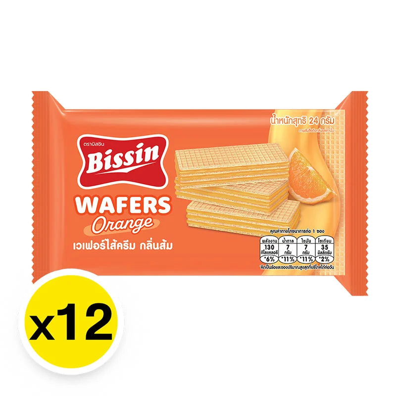 Bissin Wafer Orange Flavor 24g x12