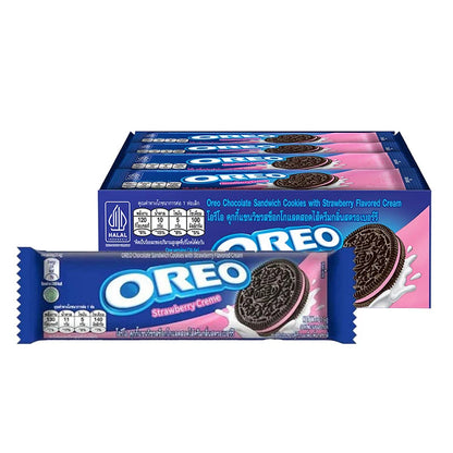 Oreo Sandwich Cookies With Strawberry Filling 12 Pcs 26.25g