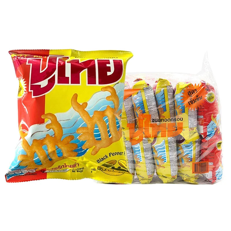 PU THAI Crispy Snack Black Pepper Flavor 12g x12