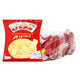 Party Extrude Caramel candy packs, 24g each, with six individually wrapped caramel treats in a colorful display.