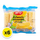 Pack of six ARO Corn Rolled Milk snacks, each 35g, featuring crunchy corn rolled with milk flavor.