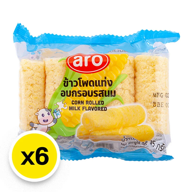 ARO CORN ROLLED MILK 35GX6