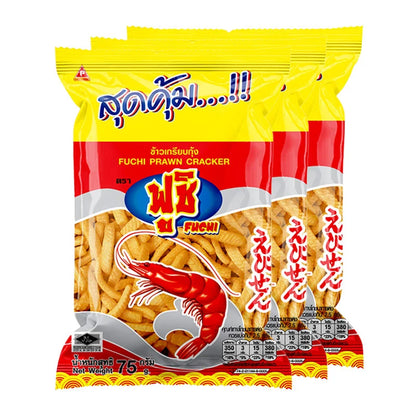 FUCHI Prawn Crackers Original 75g x3