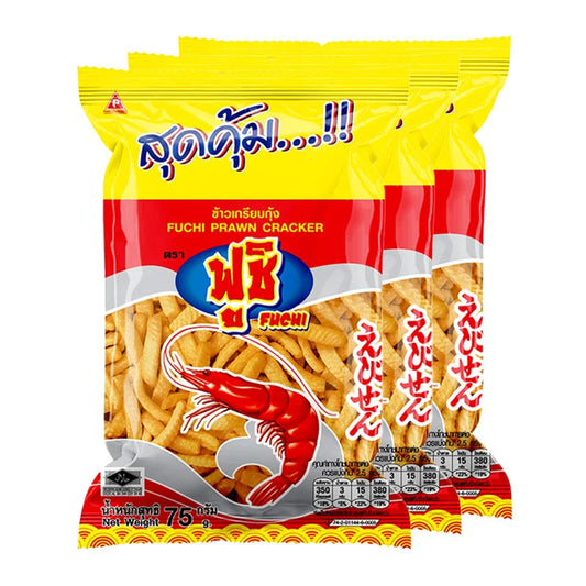 FUCHI Prawn Crackers Original 75g x3