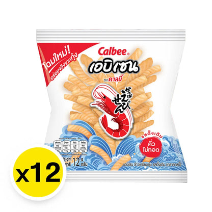 Calbee Ebisen Prawn Cracker Original Flavor 12g x12