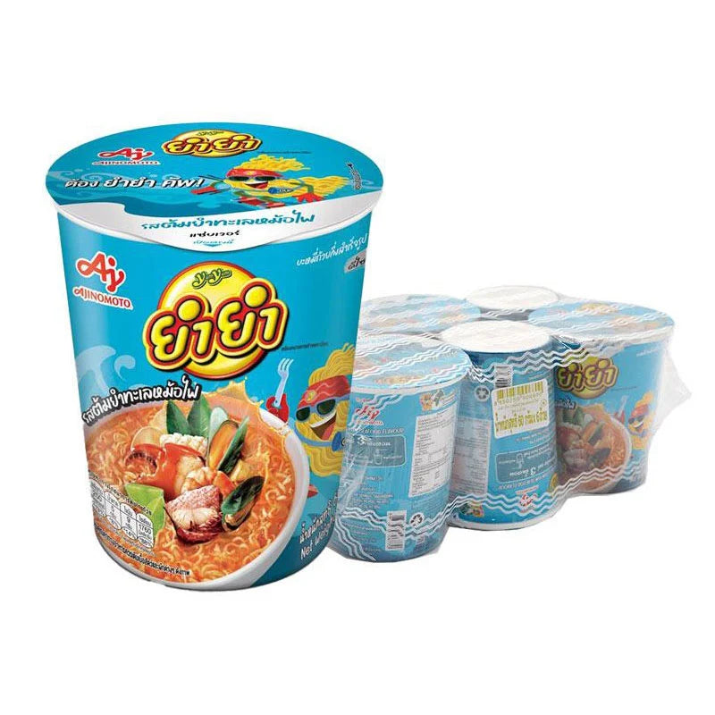 YUMYUM Cup Instant Noodles Tom Yum Seafood 60g x6