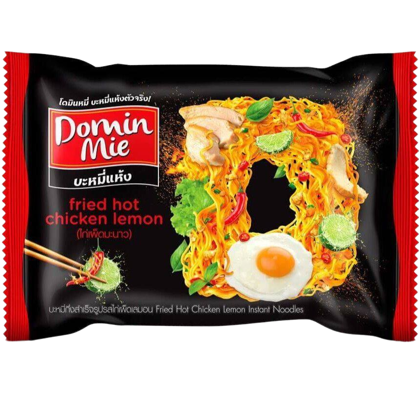 Domin Mie Fried Instant Noodles Hot Chicken Lemon