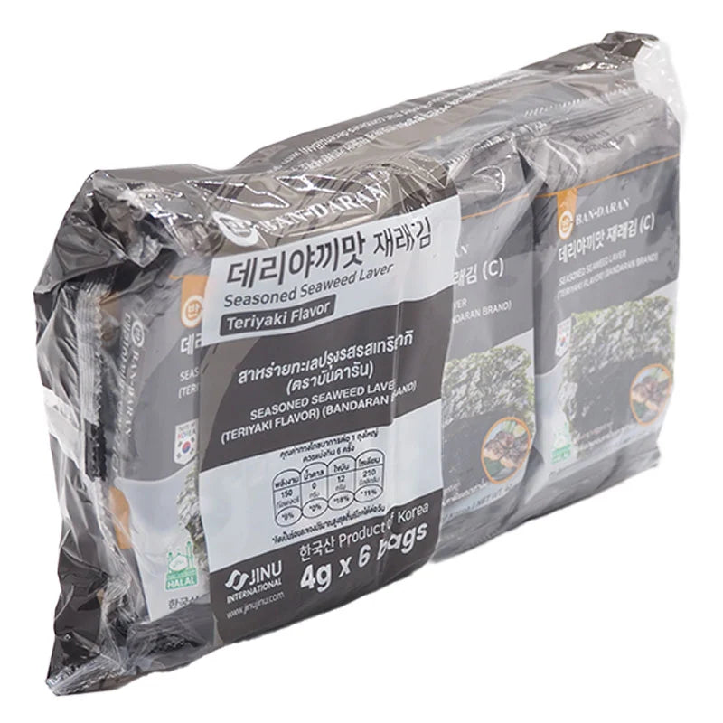 Bandaran Seasoned Seaweed Teriyaki Flavor 4g