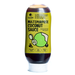 Season Multipurpose Coconut Sauce bottle, creamy coconut sauce for cooking, grocery product, white plastic container with label