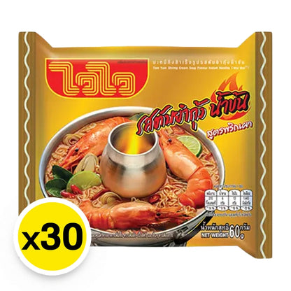 Waiwai Instant Noodle Tom Yum Shrimp Cream Soup 60g x30