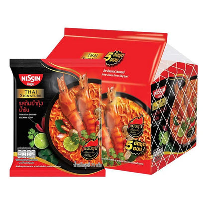 NISSIN Thai Signature Instant Noodles Tom Yum Kung Creamy 5 Pcs