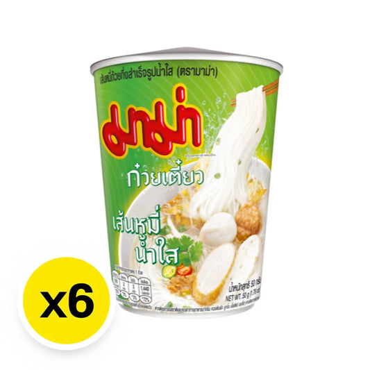 Mama Cup White Noodles 50g x6