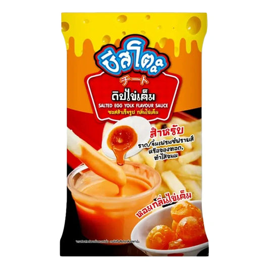 CHEESETOJUNG Salted Egg Yolk Flavor Sauce 800g bottle, creamy sauce with salted egg yolk flavor and branding label visible.
