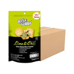 Rise Buddy Crispy Rice Snacks in a bowl, showing golden, crunchy rice treats from RISE BUDDY dry grocery snack line.