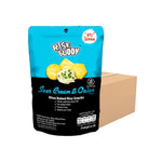 Rise Buddy Crispy Rice Snacks in a bag, gluten-free dry snack with puffed rice, crunchy and light, from Rise Buddy brand.