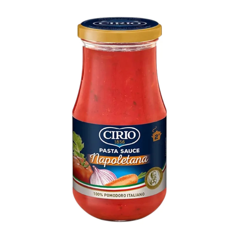 CIRIO Napoletana Pasta Sauce in 420g jar, vegetarian Italian tomato sauce with herbs and spices, ideal for pasta dishes
