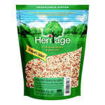 Heritage Almond Dice 454g dry grocery package with sliced almonds in a clear bag, showing the almond pieces inside.
