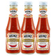 HEINZ chilli sauce 300g bottles, pack of 3, featuring vibrant red sauce in clear glass bottles with red caps.