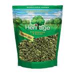 Heritage dry roasted pumpkin seeds in a 454g package, ideal for healthy snacks and dry grocery shopping.