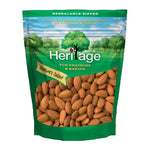 Heritage Whole Almond Seeds in a 500g package, display of fresh, natural almonds with light brown shells for dry grocery use.