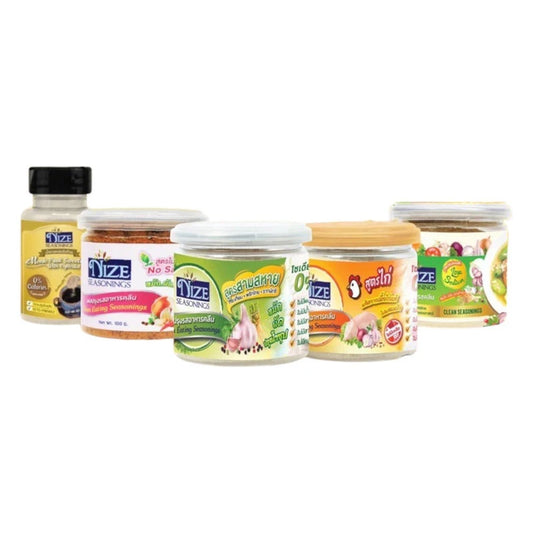 NIZE Clean Seasoning Powder set for kidney disease, featuring natural seasoning blends in a clear container, suitable for special dietary needs.