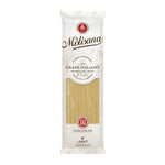 Dry grocery Lamolisana Linguine No.6 pasta in a 500g package, with golden, thin, long spaghetti strands on a white background.