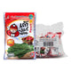 TAOKAENOI spicy fried seaweed snack in 10g x 6 packs, crispy seaweed with a spicy flavor, shown in close-up on a white background.