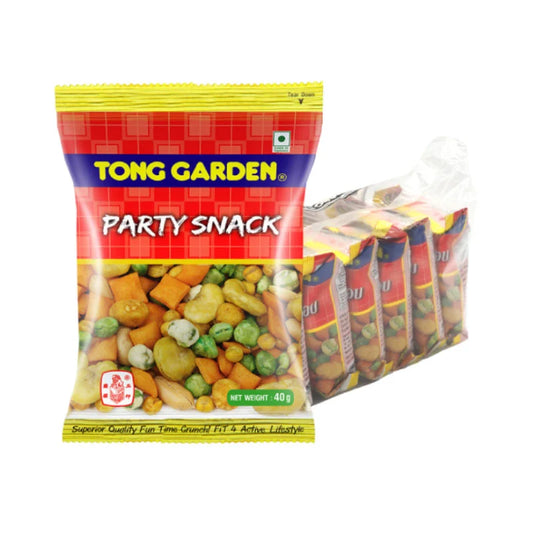 Assorted mixed nuts from Tong Garden in a 40g pack, with whole and chopped nuts visible in the image.